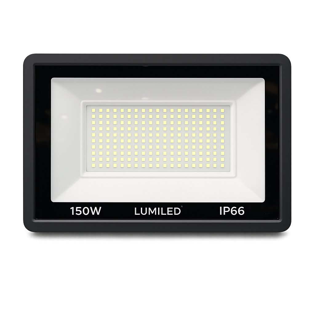 reflector led slim black 150w
